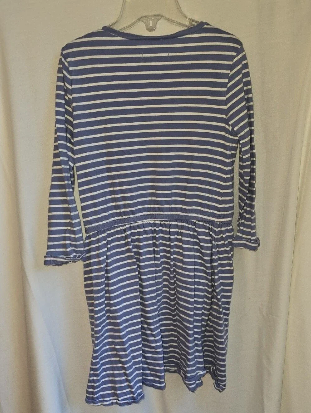 GAP Kids Girls Navy Blue and White Striped Knot-Waist Dress